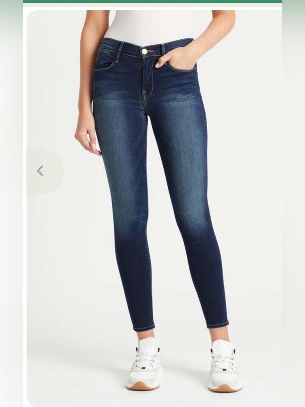 🌻HP!🌻 Frame Le High Skinny jeans 28 Dark distressed wash raw hem